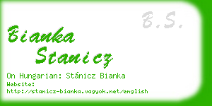 bianka stanicz business card